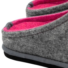 Löwenweiss Hausschuhe Filzpantoffel Easy Bicolor grau/fuchsiapink